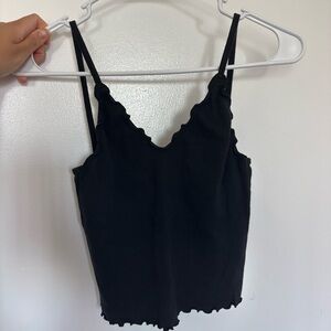 Brandy Melville Black Fitted Sleeveless Camisole